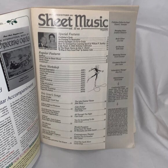 Sheet Music Magazines - Sept-Dec 1991 Lot Of 2 Piano Choral Guitar - Picture 11 of 12